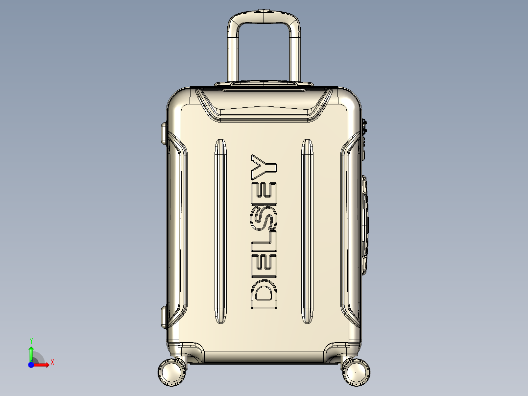 大使24寸行李箱前视图