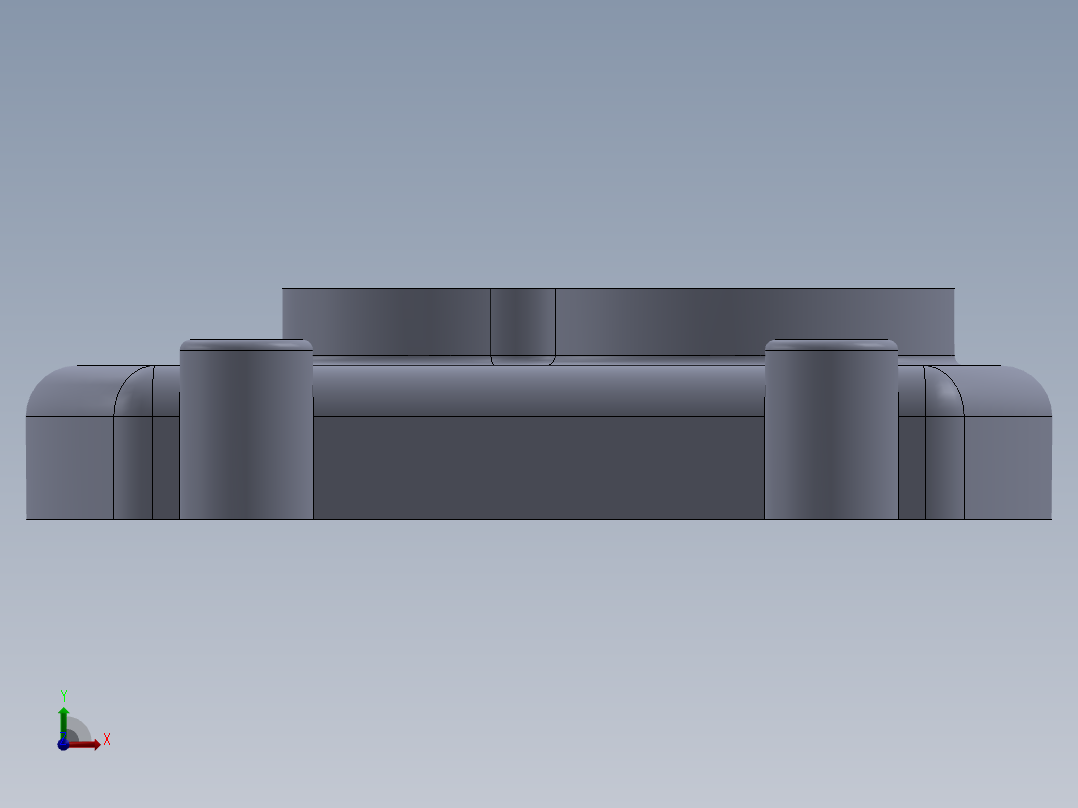 solidworks软件中的实体零件12前视图