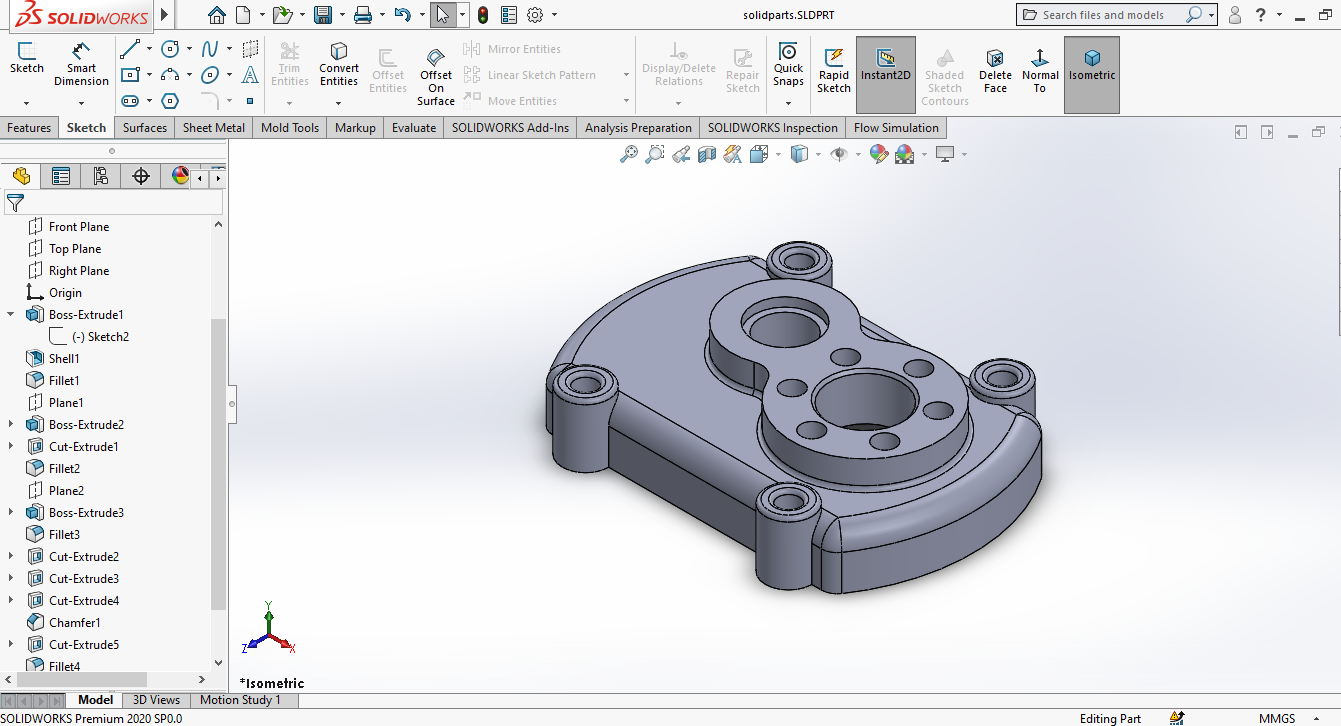 solidworks软件中的实体零件12