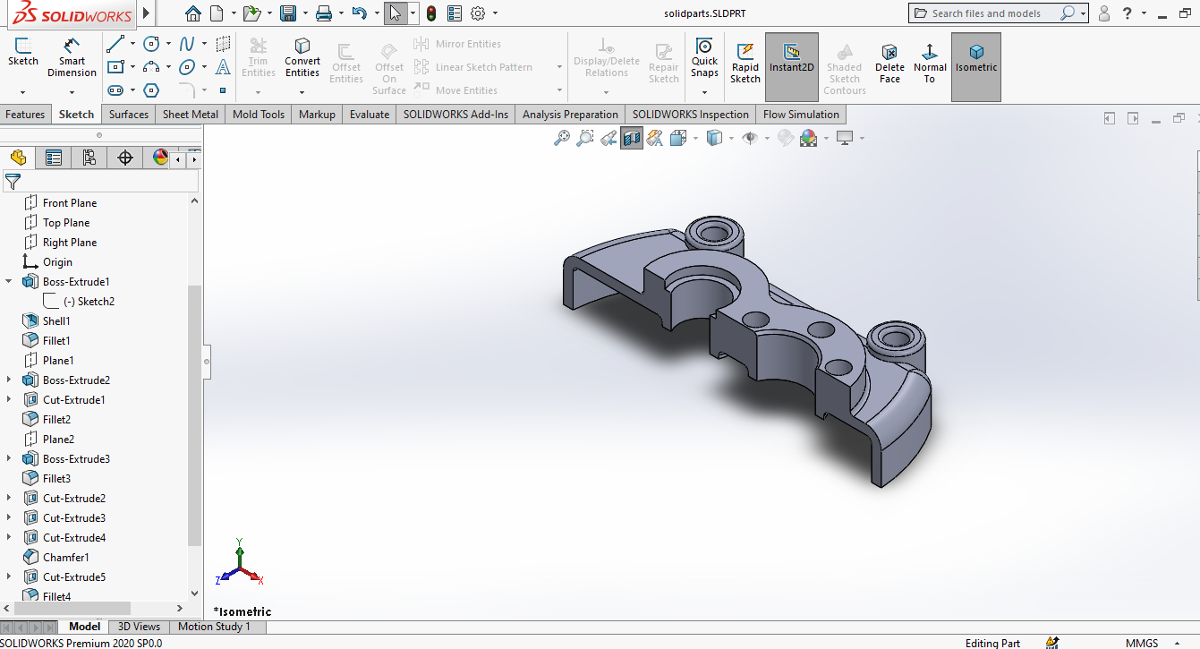 solidworks软件中的实体零件12