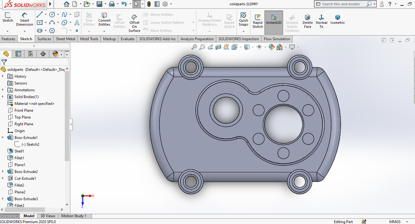 solidworks软件中的实体零件12