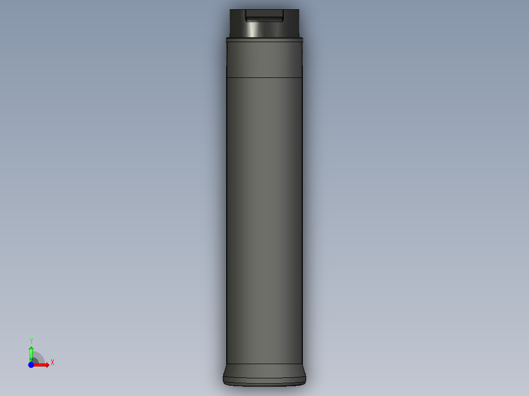 手枪左轮冲锋枪老式狙击步枪设计3D图纸m4-gun solidedge前视图