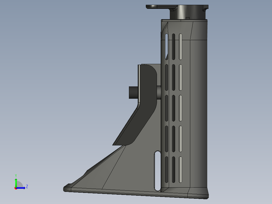 手枪左轮冲锋枪老式狙击步枪设计3D图纸m4-gun solidedge左视图