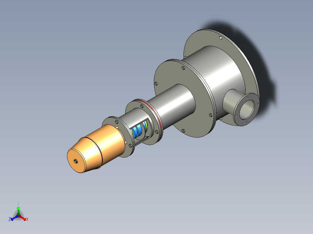 带远程控制的真空角闸阀