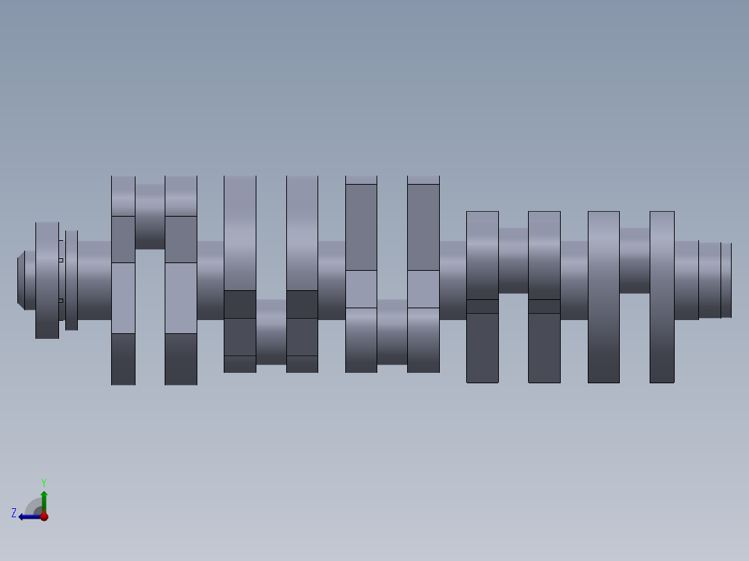 曲轴 捷达 2.5 大众右视图