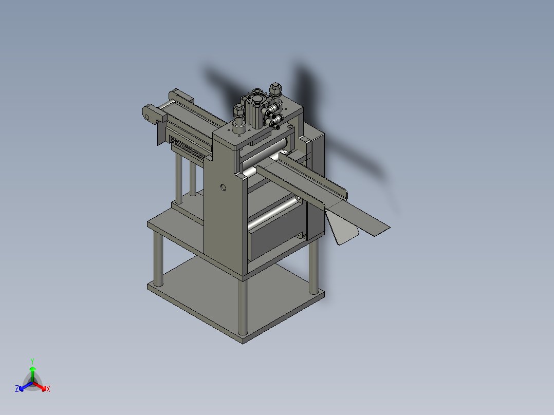 双压轮送料机构-01正等轴测图