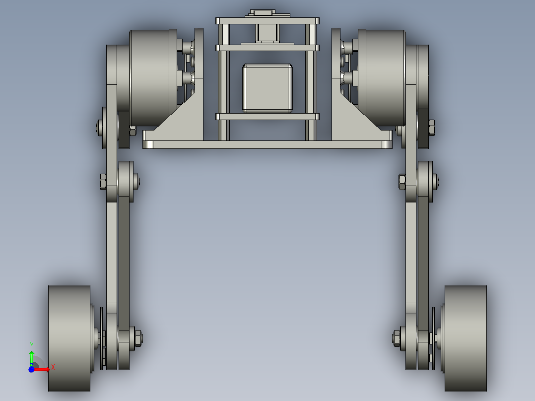 双脚行走机器人的远程操纵装置前视图