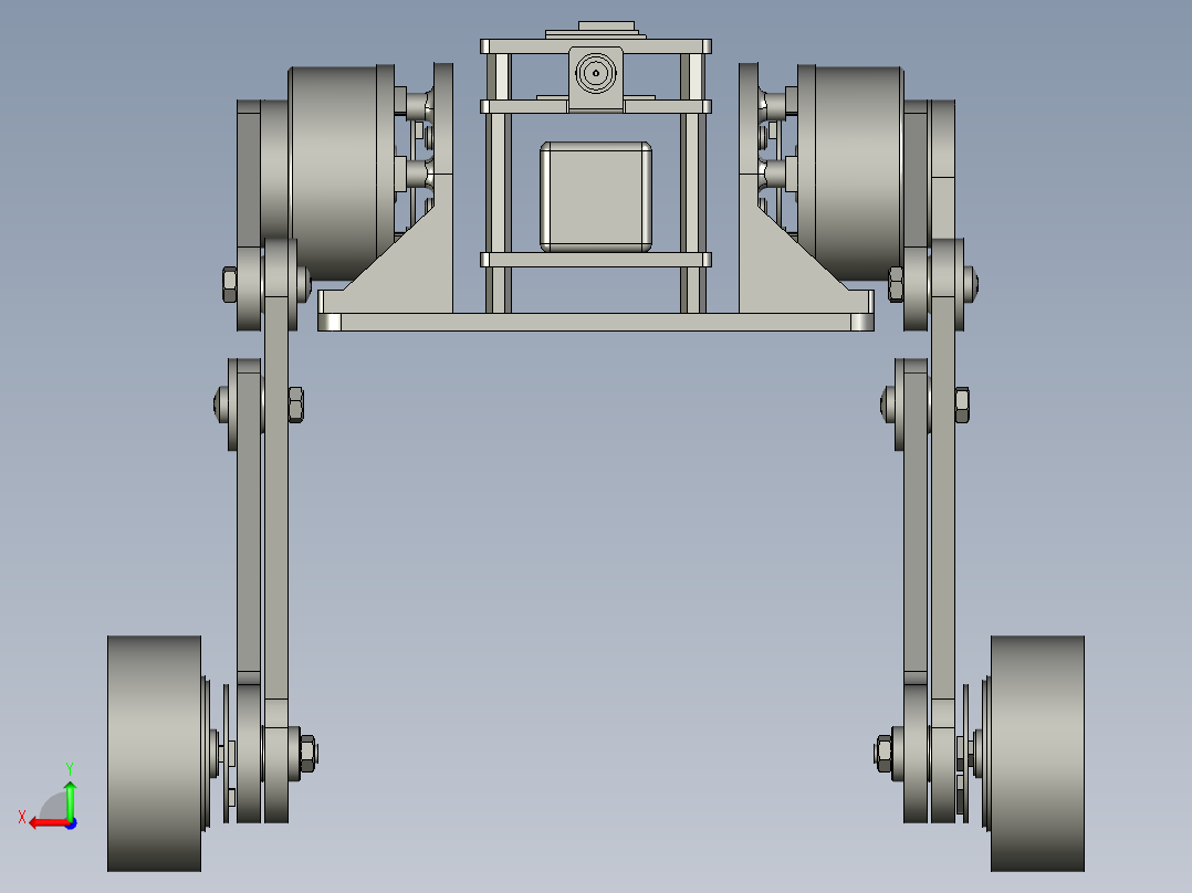 双脚行走机器人的远程操纵装置后视图