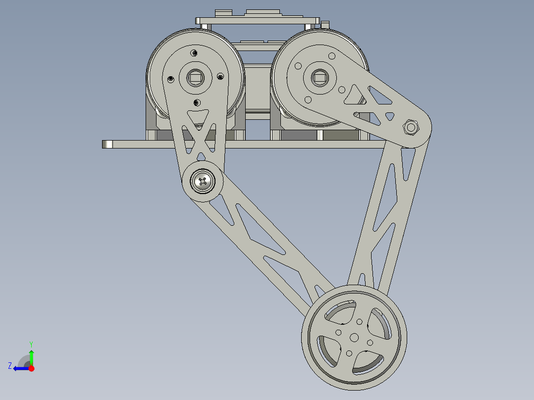 双脚行走机器人的远程操纵装置右视图