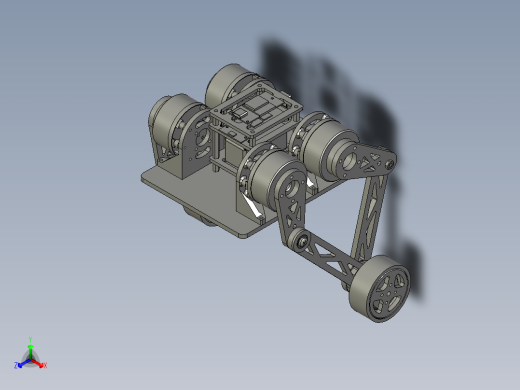 双脚行走机器人的远程操纵装置正等轴测缩略图