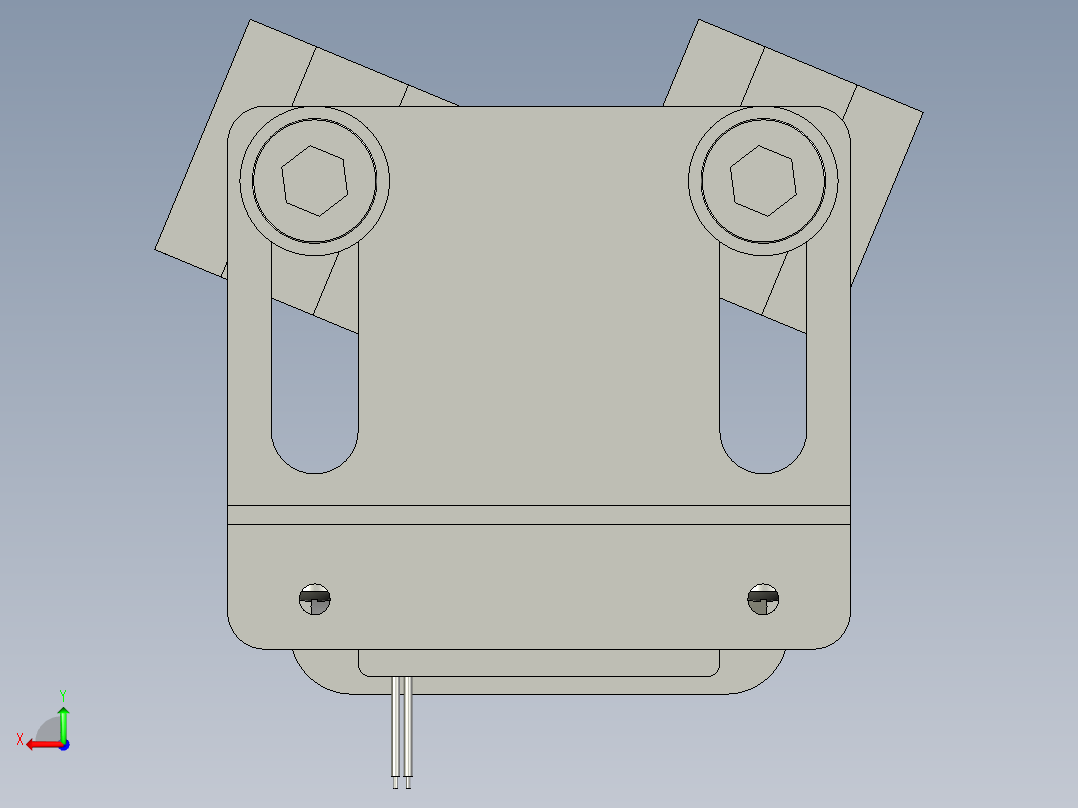 门吸组件-有线-带零件+弯板-用于铝合金门后视图