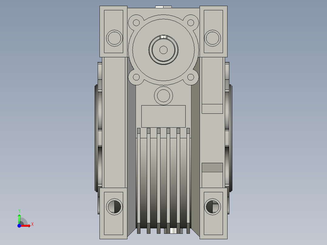 竞优迅蜗轮蜗杆减速机NRW090-100EB3前视图