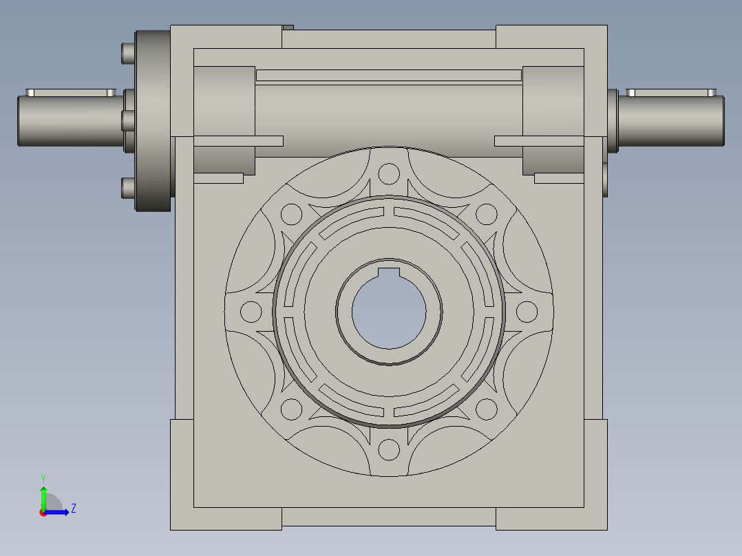 竞优迅蜗轮蜗杆减速机NRW090-100EB3左视图