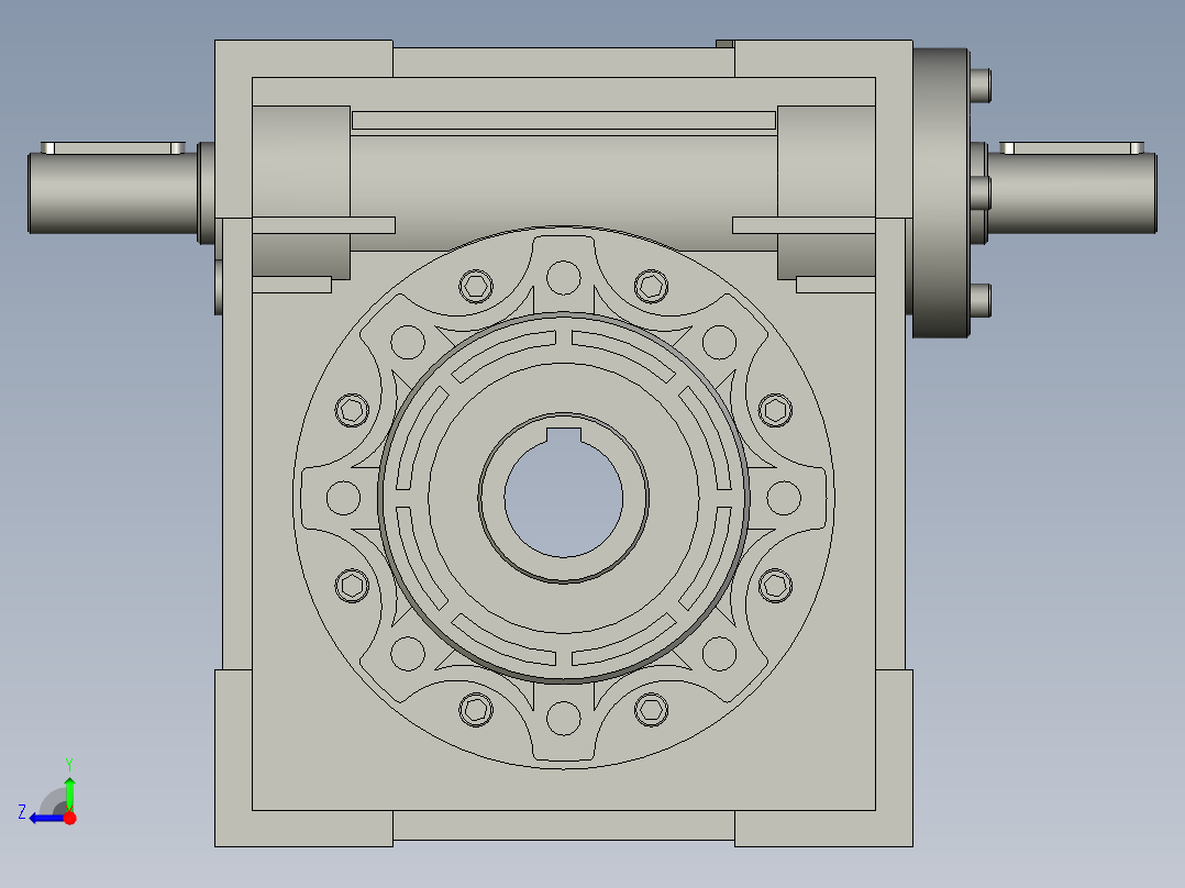 竞优迅蜗轮蜗杆减速机NRW090-100EB3右视图