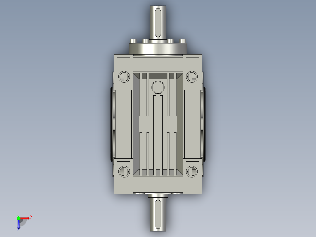 竞优迅蜗轮蜗杆减速机NRW090-100EB3俯视图