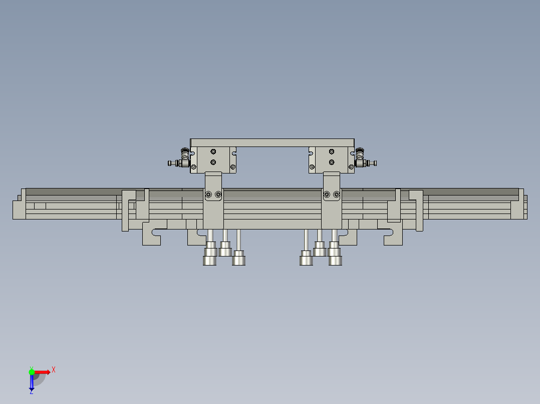 夹爪组件俯视图