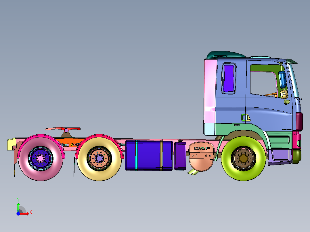 340马力8X4自卸重卡前视图