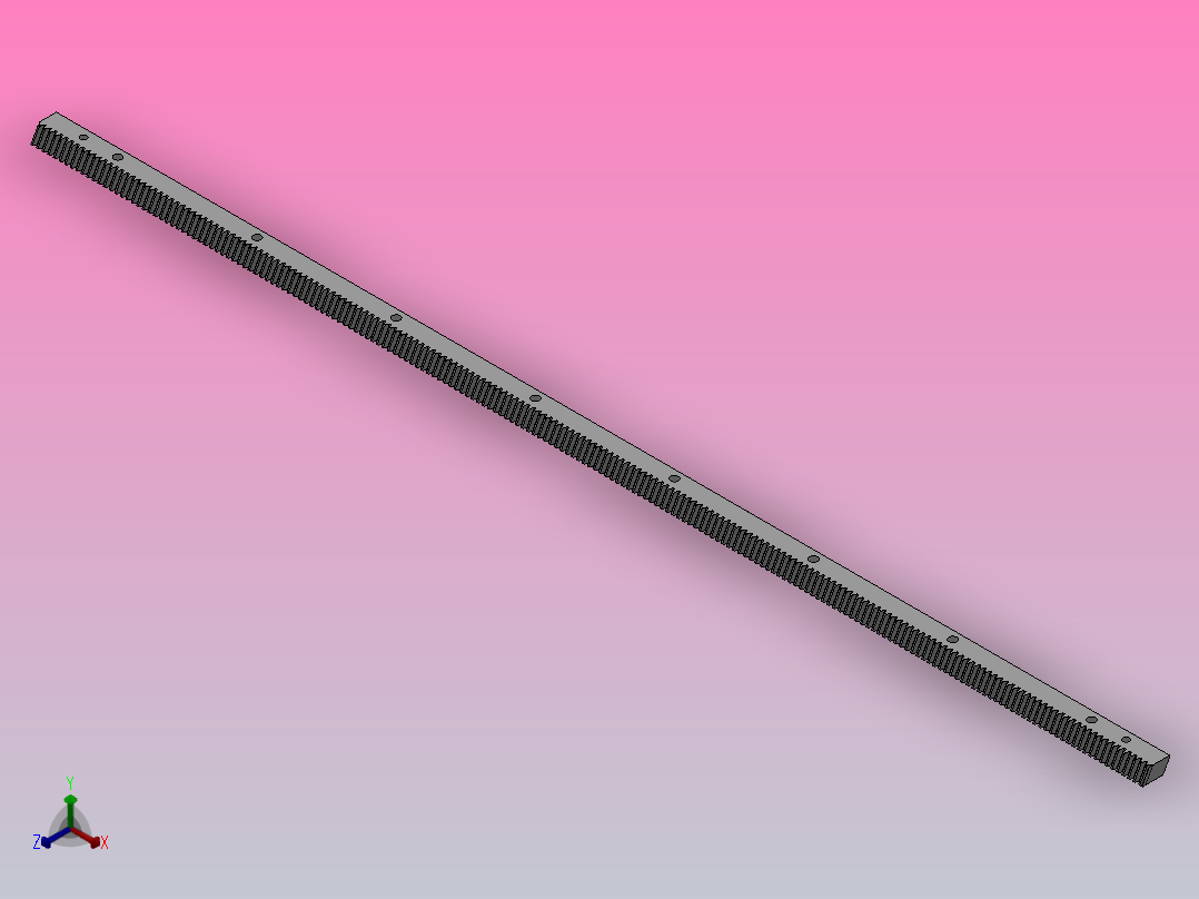 552系列斜齿齿条[552 015 100]正等轴测图