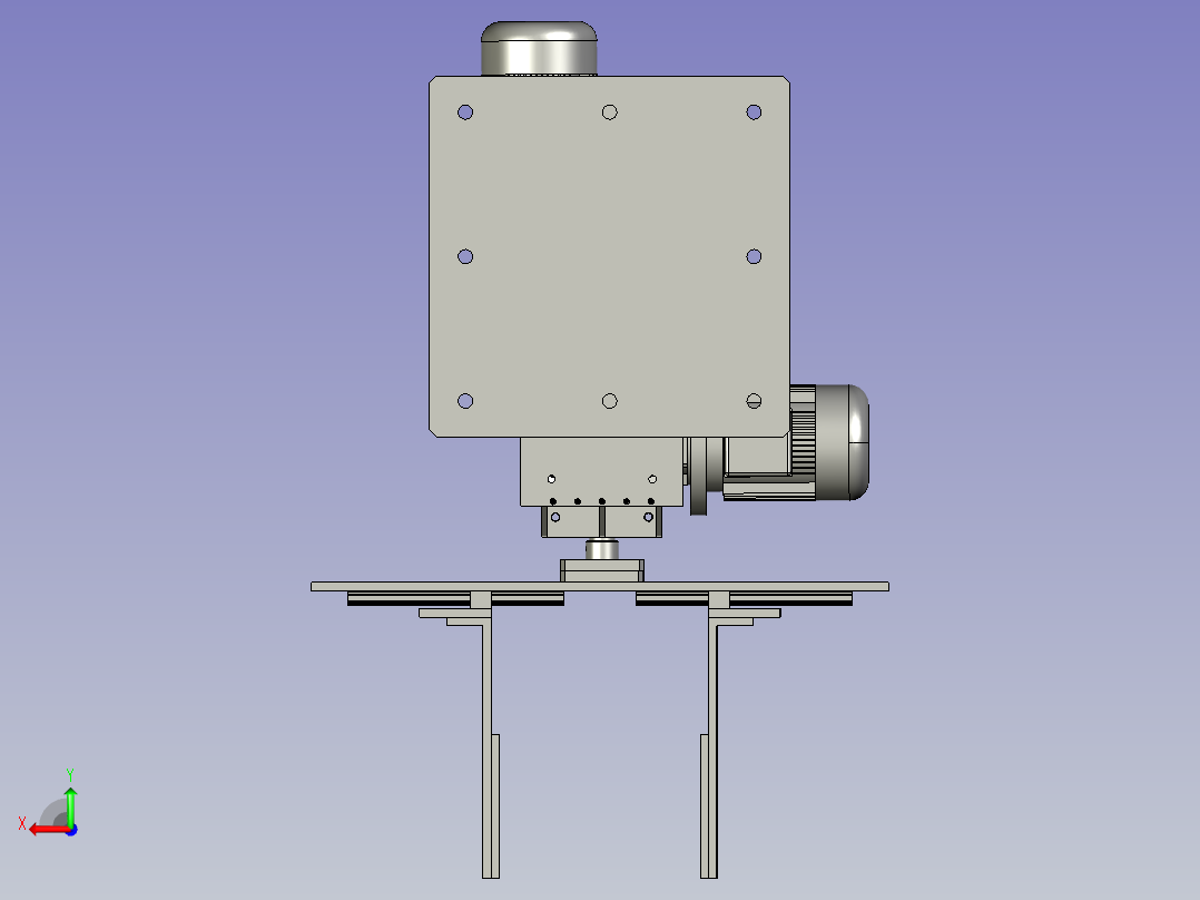 旋转式自动提升机后视图