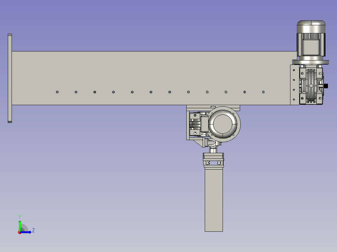 旋转式自动提升机左视图