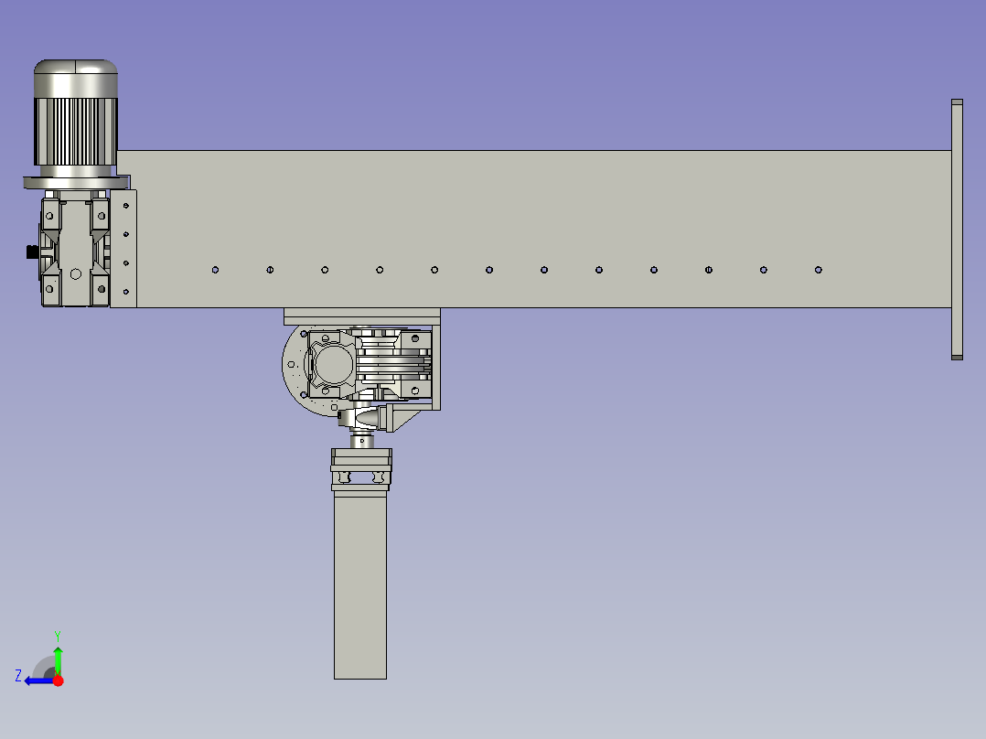 旋转式自动提升机右视图