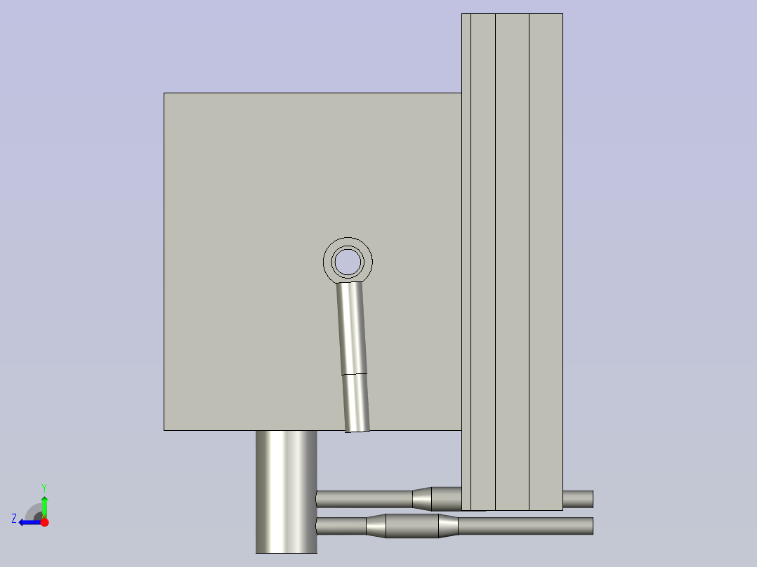 17L17-二工位1热烫气缸组件-a右视图