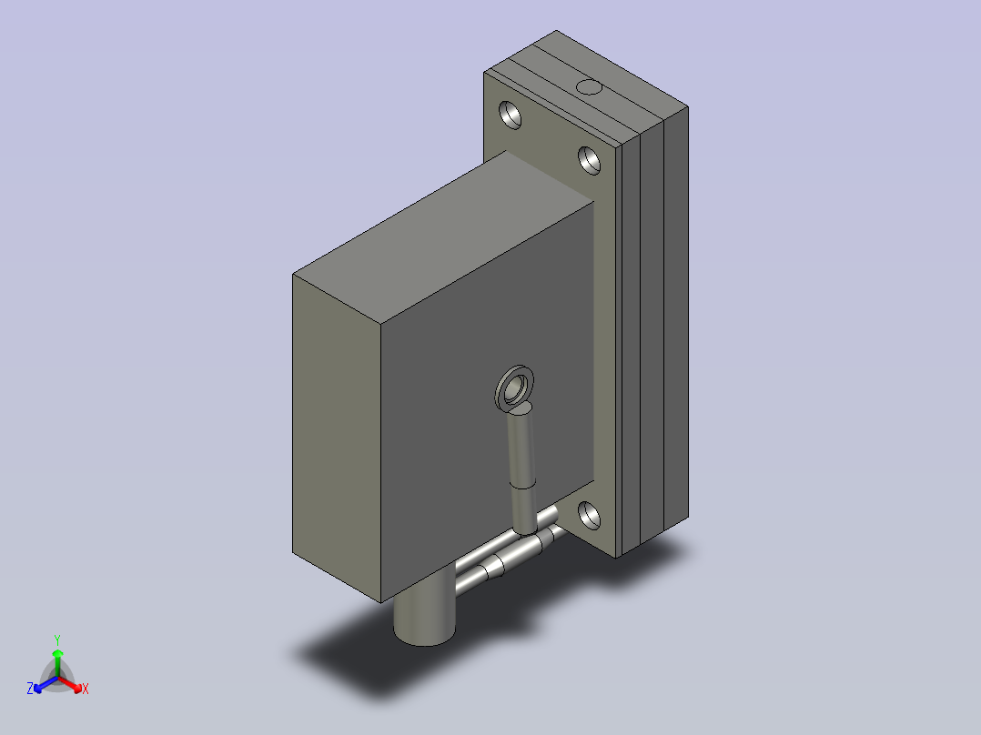 17L17-二工位1热烫气缸组件-a正等轴测图