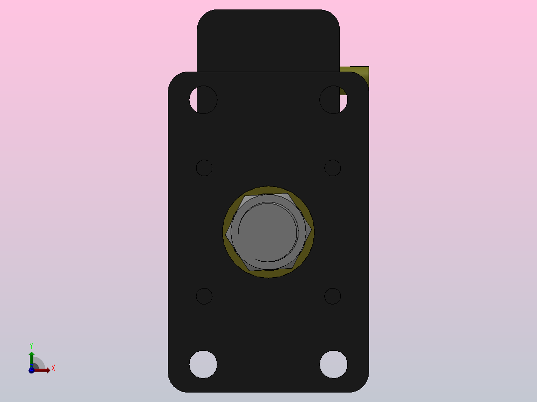 MPT-1T系列标准型[MPT-63-150-5-1T-M2-S1-0°]气压增压缸前视图