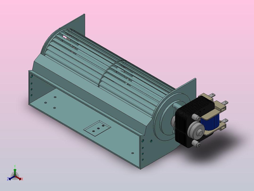 C60200横流风机[C60200]正等轴测图