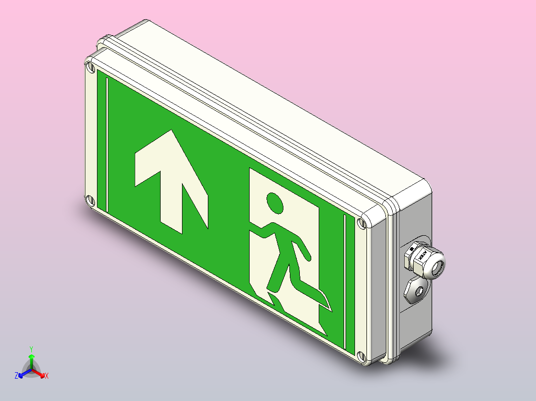 出口标志(3)正等轴测图