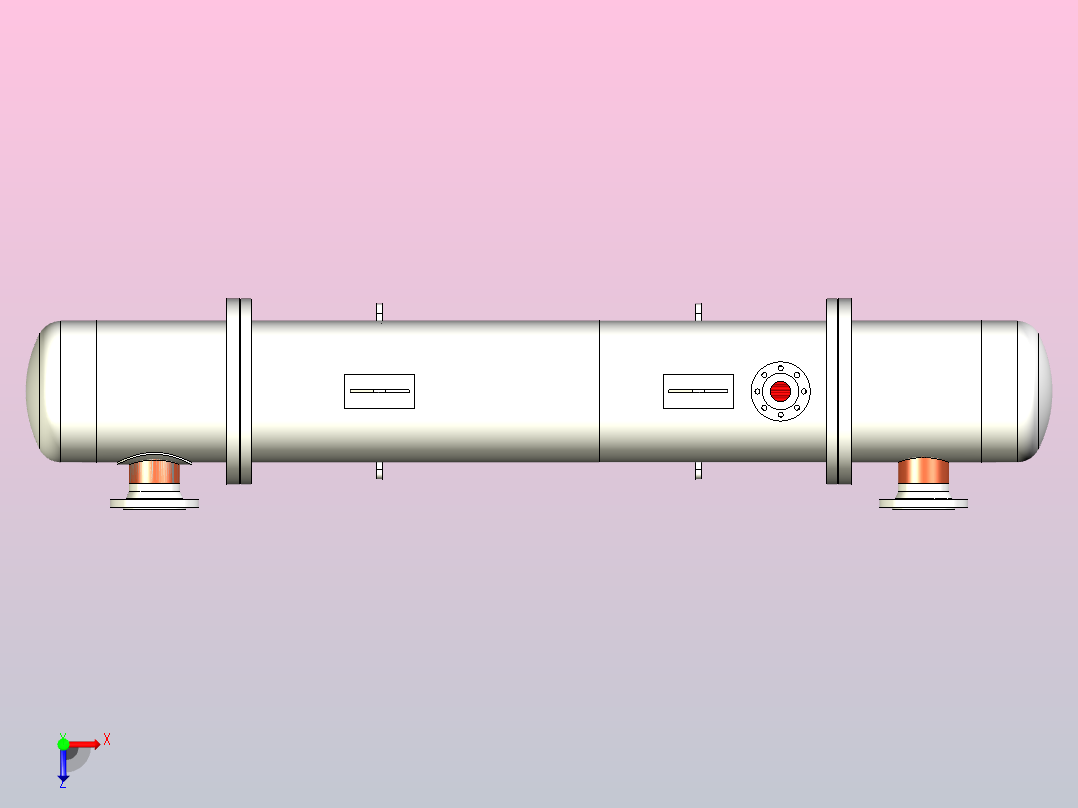 热交换器俯视图