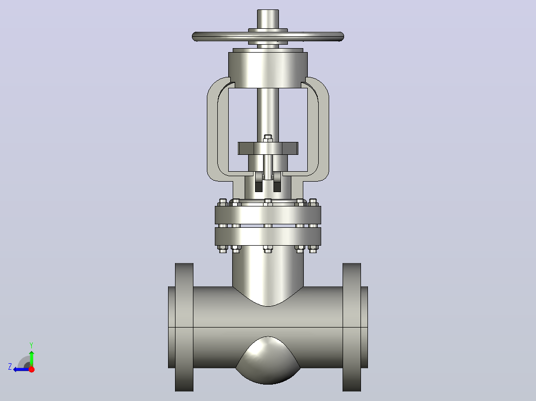 API闸阀-600Lb[10]右视图