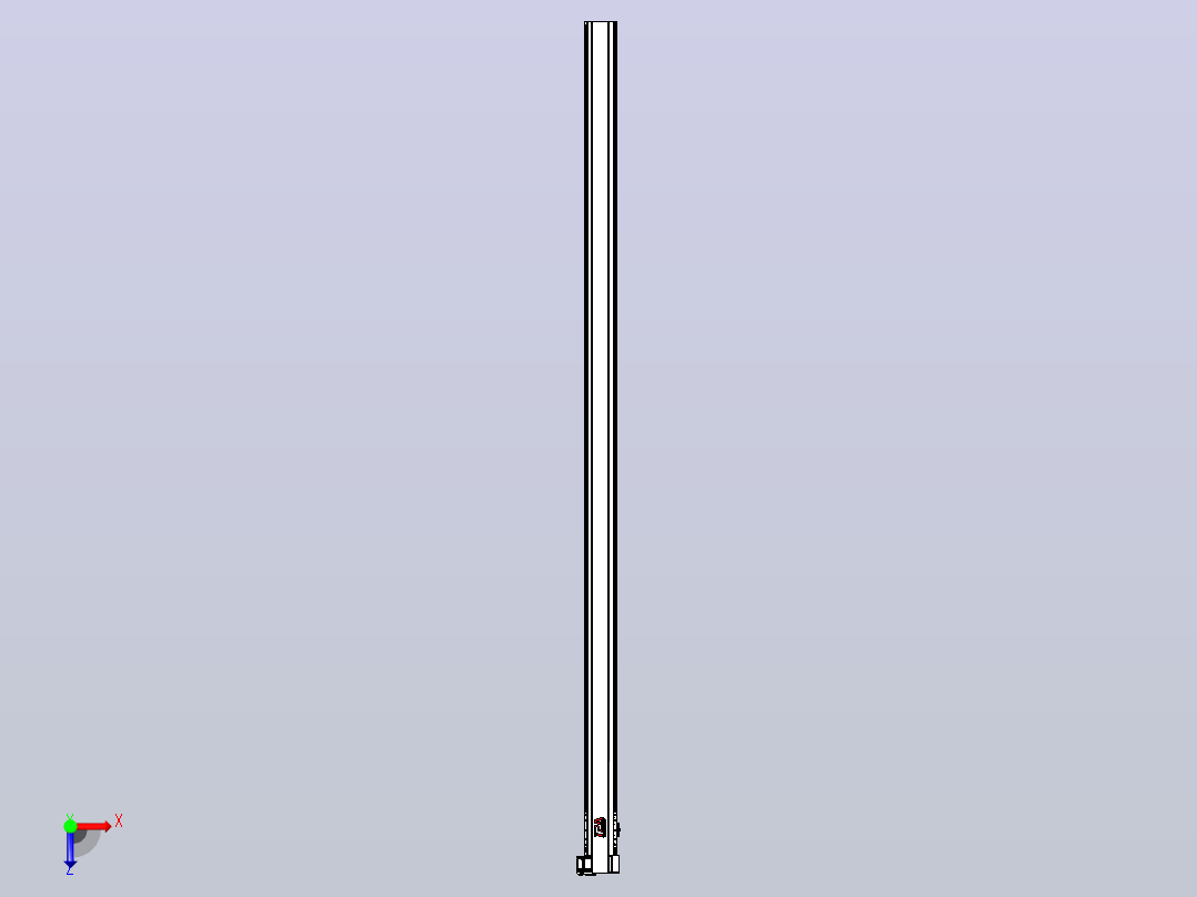 皮带直线轴半封闭可选导轨TPA-HNB-120D-110-L2850-RP-C-P40-N3俯视图
