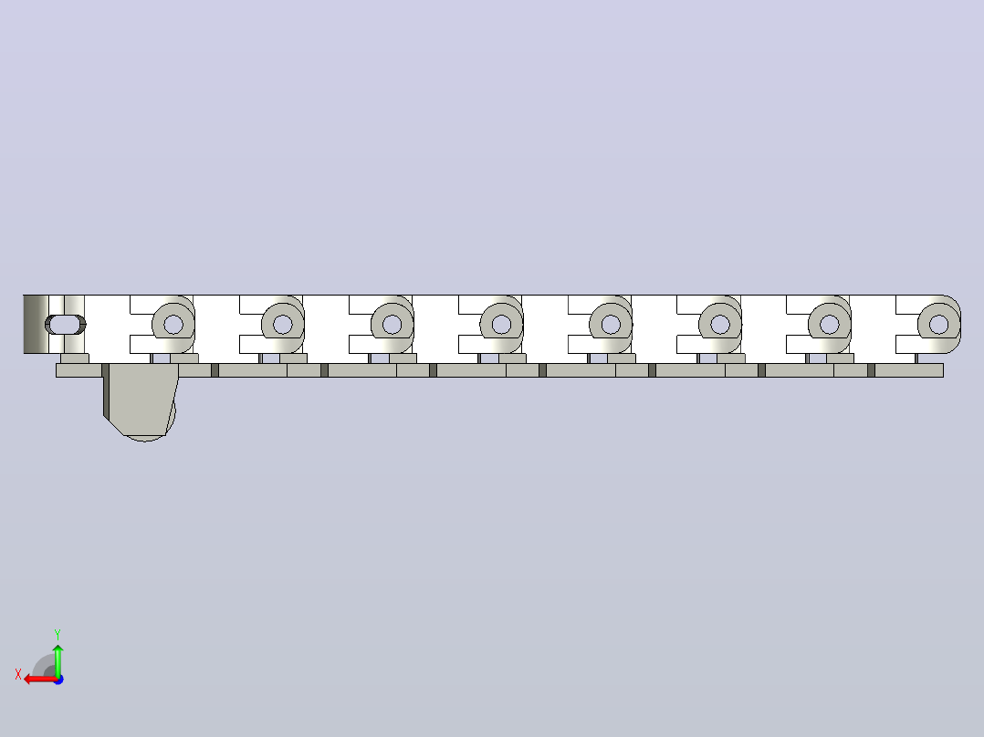 YHTL103X20R-AZ8-C1 103宽堆积提升链后视图