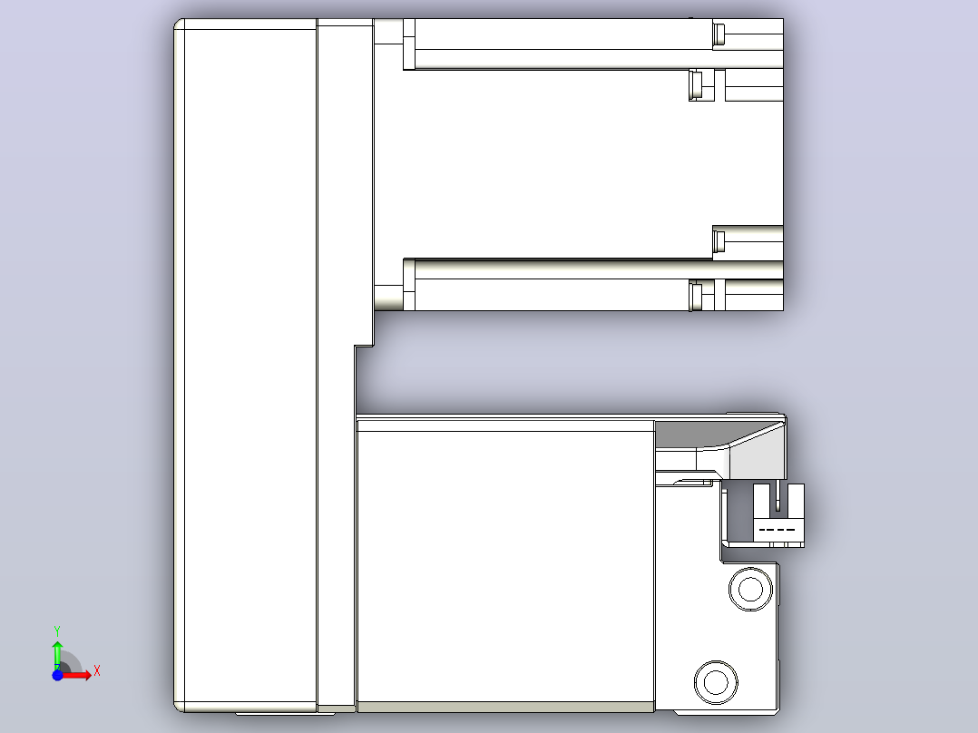 皮带直线轴双滑块型TPA-GCBS-150-P80-L450-LU-M75-N3前视图