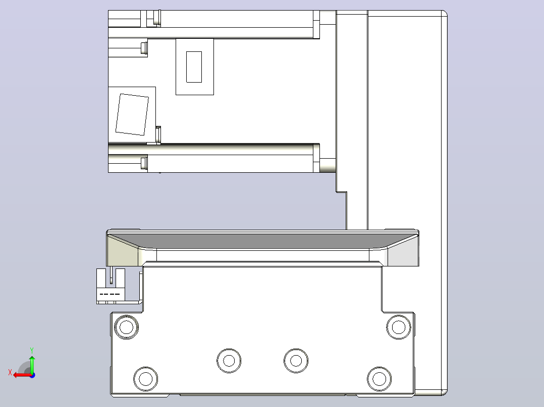 皮带直线轴双滑块型TPA-GCBS-150-P80-L450-LU-M75-N3后视图