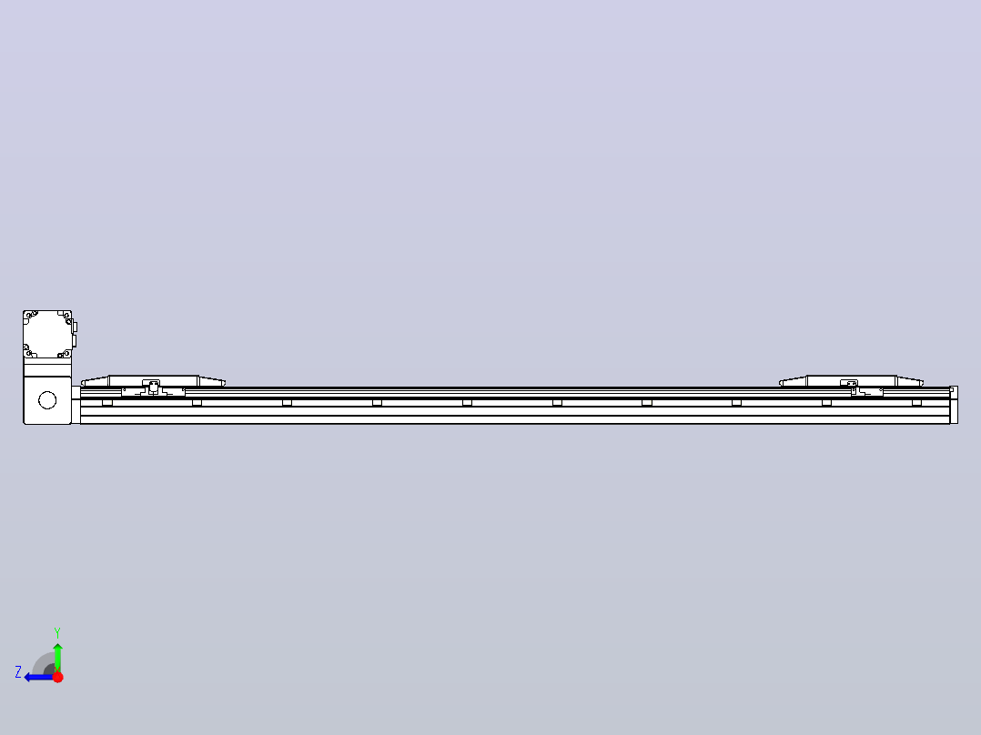 皮带直线轴双滑块型TPA-GCBS-150-P80-L450-LU-M75-N3右视图