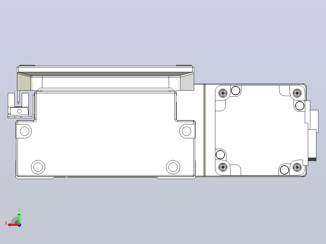 滚珠丝杠直线轴内置导轨TPA-GCR-120-1610C-L1050-MR-M40-N3后视图