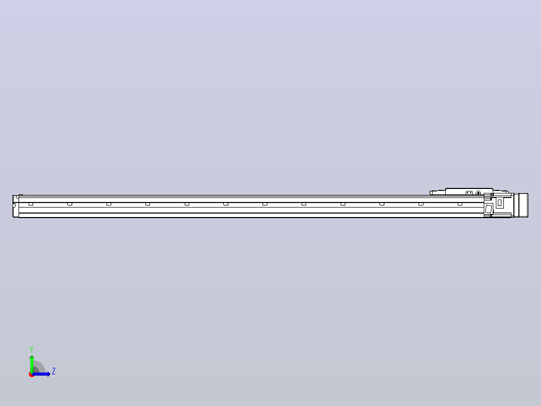 滚珠丝杠直线轴内置导轨TPA-GCR-120-1610C-L1050-MR-M40-N3左视图