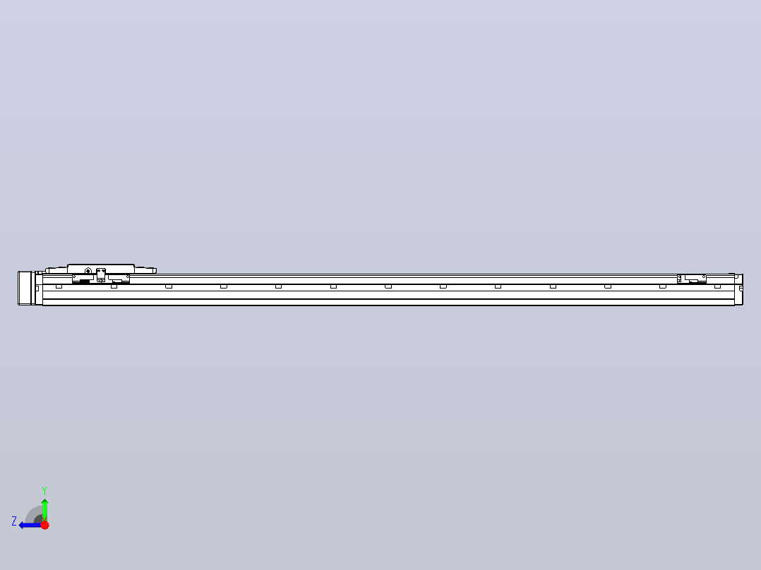滚珠丝杠直线轴内置导轨TPA-GCR-120-1610C-L1050-MR-M40-N3右视图