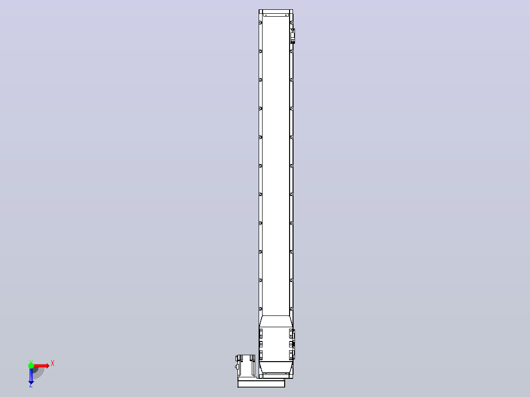 滚珠丝杠直线轴内置导轨TPA-GCR-120-1610C-L1050-MR-M40-N3俯视图