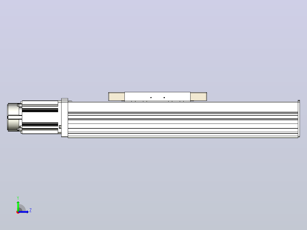 滚珠丝杠直线轴带导轨全封闭TPA-HCR-220D-3210C-L250-M-C-P1K-N3左视图