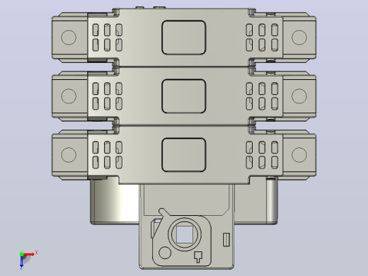 NHR40-100、160 3P隔离开关熔断器组三维模型201709俯视缩略图