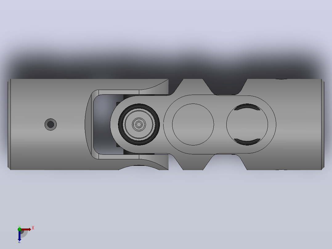 万向联轴器WX4-CN-Φ12／ΦWX,WXD型小型十字轴万向联轴器俯视图
