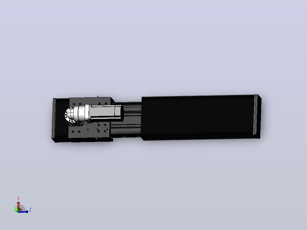 DMG135-BCR齿轮齿条模组直线滑台（电机后折）[DMG135-L11S500-DT400-A2D-BCR-P7]主视图