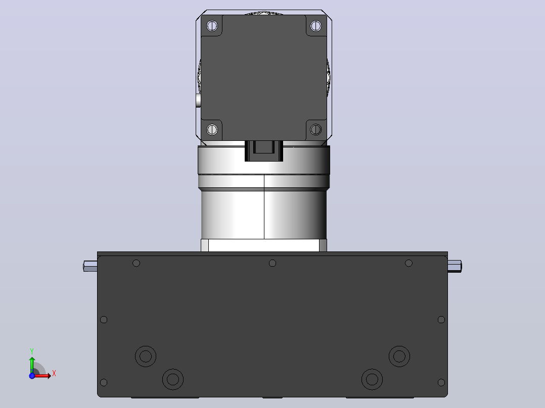 DMG135-BCR齿轮齿条模组直线滑台（电机后折）[DMG135-L11S500-DT400-A2D-BCR-P7]前视图