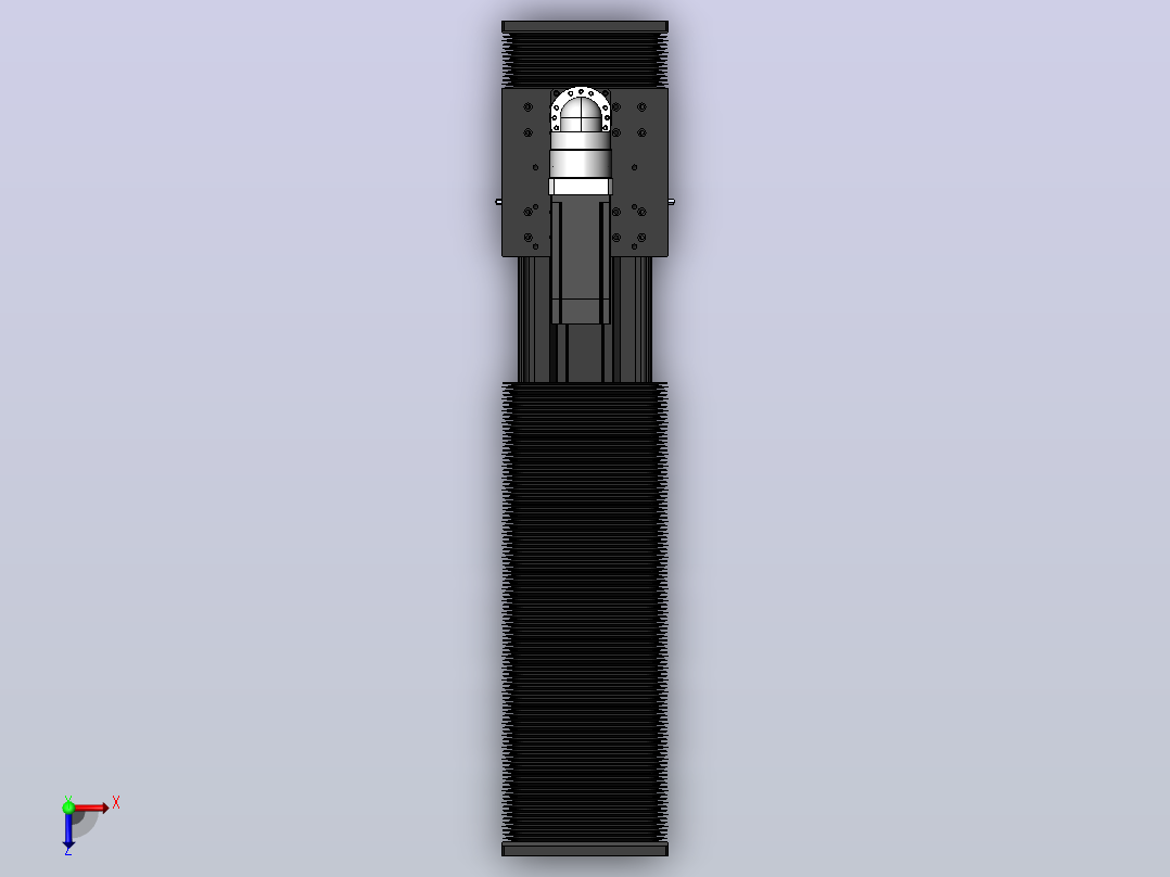 DMG135-BCR齿轮齿条模组直线滑台（电机后折）[DMG135-L11S500-DT400-A2D-BCR-P7]俯视图