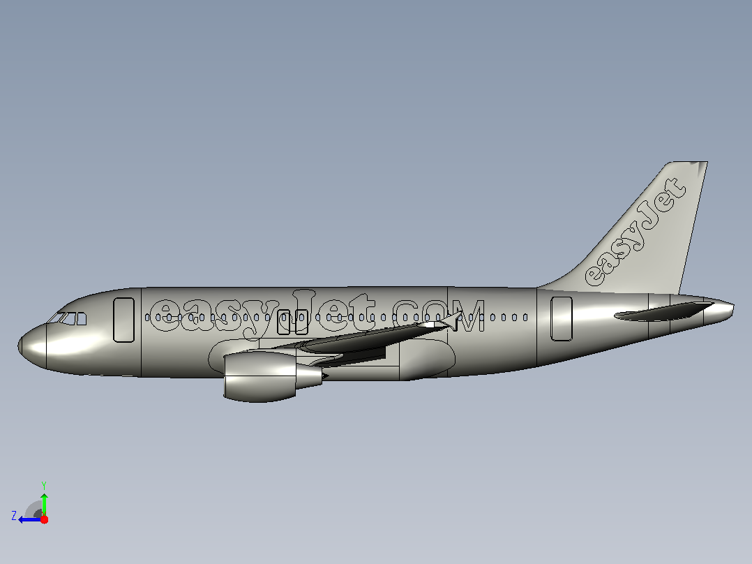 空客A319右视图