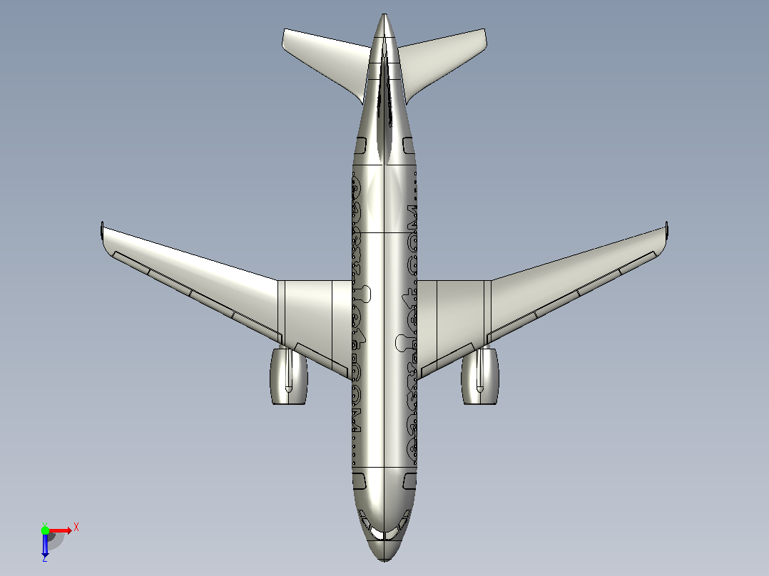 空客A319俯视图