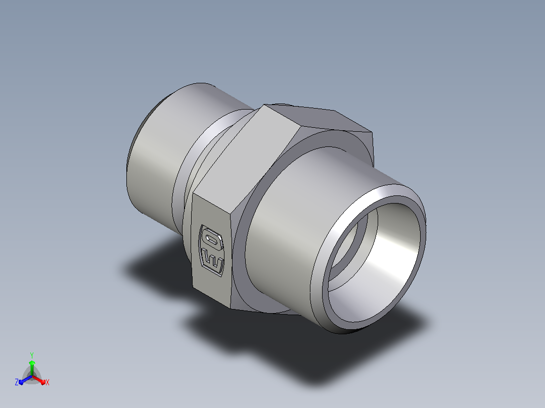 公螺柱连接器GE12LM71X正等轴测图